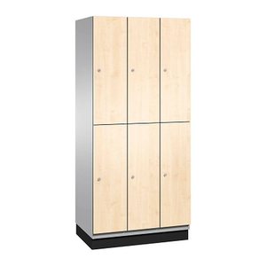 CP Spind Cambio lichtgrau, birke 45101-30 S10081, 6 Schließfächer 90,0 x 52,5 x 198,0 cm