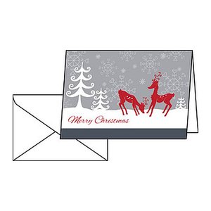 SIGEL Weihnachtskarten Red Deer DS256 DIN A6, 25 St.