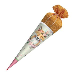 ROTH Schultüte Funny Fuchs rund 70 cm mehrfarbig