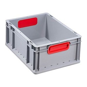 Allit ProfiPlus Eurobox grau, rot 30,0 x 40,0 x 17,0 cm, 1 St.