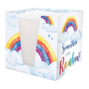 RNK-Verlag Zettelbox Rainbow weiß inkl. ca. 900 Notizzettel weiß, 1 St.