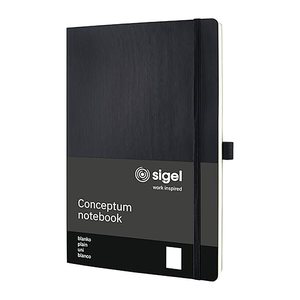 SIGEL Notizbuch Conceptum ca. DIN A4 blanko, schwarz Softcover 194 Seiten, 1 St.