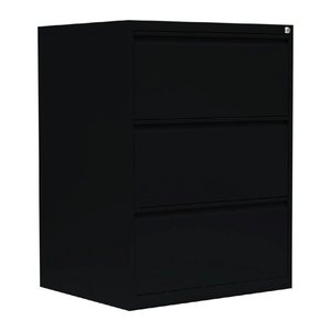 LÜLLMANN Hängeregistraturschrank tiefschwarz 3 Schubladen 76,0 x 62,0 x 101,2 cm, 1 St.