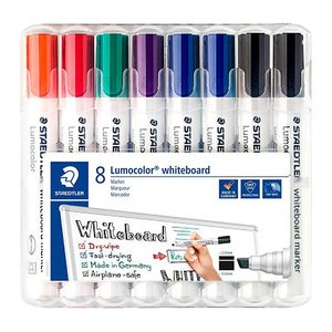 STAEDTLER 351 B WP8X Whiteboard-Marker farbsortiert 2,0 - 5,0 mm, 8 St.