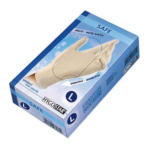 HYGOSTAR unisex Einmalhandschuhe SAFE PREMIUM weiß Größe L, 100 St.