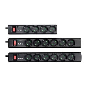 EATON Protection Strip 6 DIN 6-fach Steckdosenleiste mit Überspannungsschutz schwarz