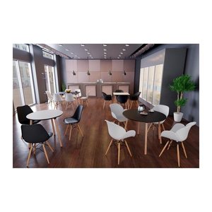 meet powered by PAPERFLOW PALOMBA Bistrotisch rechteckig MDF-Platte schwarz 120,0 x 80,0 x 75,0 cm, 1 St.