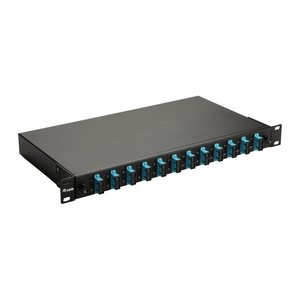 Equip LWL-Spleißkasten 12-Port SC-Duplex OM3 1U komplett sw