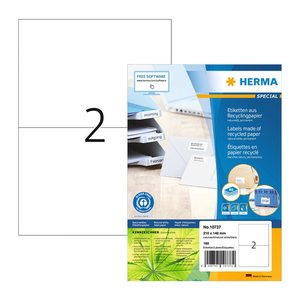 HERMA Etiketten weiß 210,0 x 148,0 mm, 80 Blatt