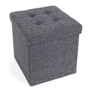 SONGMICS Wohnzimmer-Hocker mit Stauraum LSF27Z dunkelgrau, 1 St.