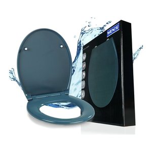 WENKO WC-Sitz mit Absenkautomatik Samos blau, 1 St.