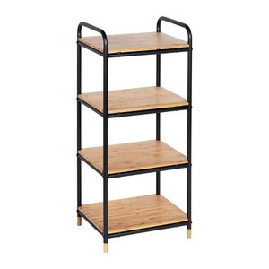 WENKO Beistellregal Loft braun, schwarz 42,0 x 33,5 x 94,5 cm, 1 St.