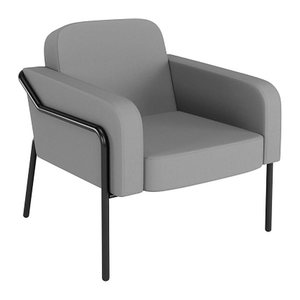 medso powered by PAPERFLOW Sessel MEDSO L Rund grau schwarz Kunststoff 75,0 x 74,3 x 73,6 cm, 1 St.