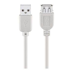goobay USB 2.0 A Kabel 1,8 m grau, 1 St.
