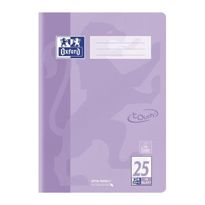 OXFORD Schulheft TOUCH Lineatur 26 kariert DIN A4 Außenrand, 16 Blatt, 1 St.