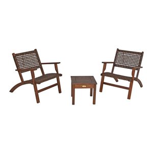 Garden Pleasure Sitzgruppe SONORA, braun Kunststoff, Holz, 3-teilig