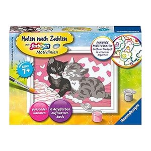 Ravensburger Malen-nach-Zahlen Kuschelkatzen mehrfarbig