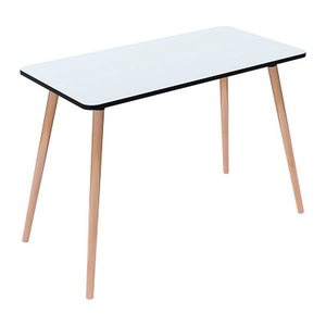 PAPERFLOW easyHome HOP Schreibtisch weiß rechteckig, 4-Fuß-Gestell buche 100,0 x 50,0 cm