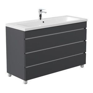 POSSEIK Waschbecken mit Unterschrank FELLINI 120 grafit 120,0 x 46,0 x 83,5 cm