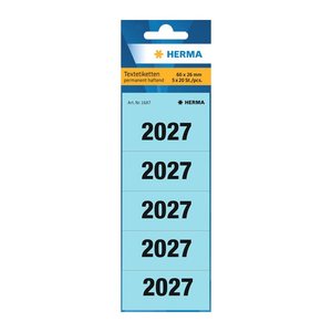 HERMA Inhaltsschilder 2027 blau, 100 St.