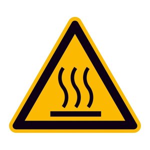 SafetyMarking® Warnaufkleber "Warnung vor heißer Oberfläche" dreieckig 10,0 x 10,0 cm, 1 St.