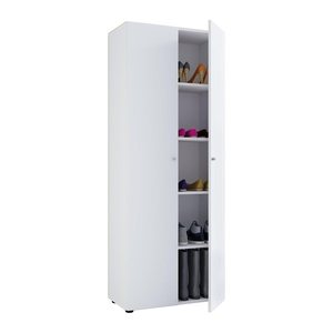 VCM my home Schuhschrank Vandol I, 913065 weiß 4 Fachböden 71,0 x 37,0 x 180,0 cm