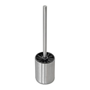 WC-Garnitur mit Halter silber Metall, 1 St.