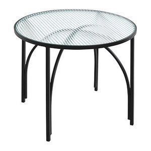 HAKU Möbel Beistelltisch rund Sicherheitsglas schwarz 50,0 x 50,0 x 40,0 cm, 1 St.