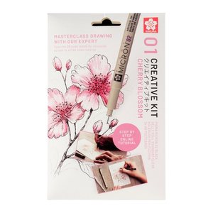 Sakura Kirschblüte Malset schwarz, 1 Set