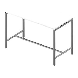 Quadrifoglio Stehtisch Creo weiß rechteckig, 4-Fuß-Gestell alu, 160,0 x 80,0 x 107,0 cm