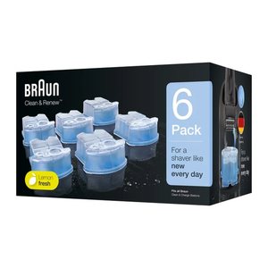 BRAUN 3in1 ShaverCare Reinigungskartuschen für Rasierer, 6 St.