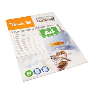 Peach Laminierfolien A4 80mic glänzend PPR080-02 25PK