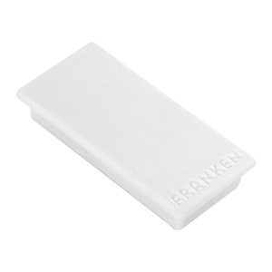 FRANKEN Haftmagnet Magnet weiß, Kunststoff 2,3 x 5,0 cm, 10 St.