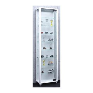 VCM my home Edana Maxi Vitrine weiß 8 Fachböden mit Beleuchtung