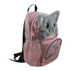 DONAU Kindergartenrucksack Katze Kunstfaser rosa