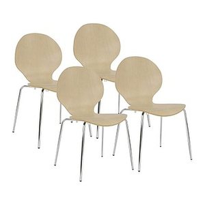 Nowy Styl Schalenstühle Cafe VI ahorn Holz, 4 St.