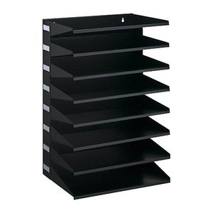 DURABLE Sortierstation schwarz mit 8 Fächern