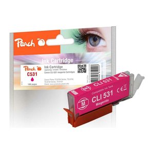 Peach Patrone Canon CLI-531, 6121B002 magenta kompatibel