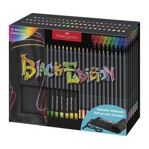 FABER-CASTELL Black Edition Buntstifte farbsortiert, 72 St.