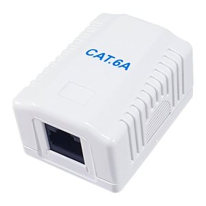Equip Aufputzdose Cat6A 1-Port RJ45 UTP RAL 9010 ws Polybeutel