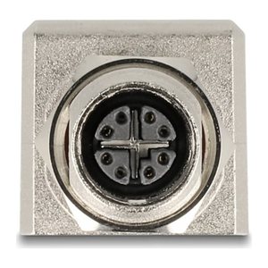 DELOCK M12 Adapter X-kodiert 8 Pin Buchse RJ45 Buchse Cat6A