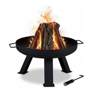 relaxdays Feuerschale schwarz 60,0 cm