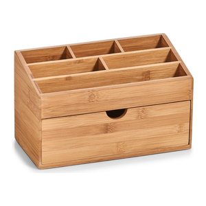 Zeller Schreibtisch-Organizer natur Bambus 6 Fächer 25,4 x 12,5 x 15,0 cm