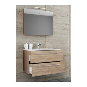 VCM my bath Badmöbel-Set 3-teilig Badinos 914332 sonoma-eiche 60,0 x 46,0 x 50,0 cm