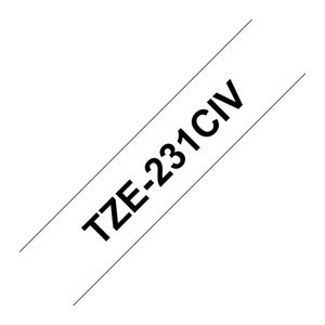 brother Schriftbänder TZe-231 TZE231CIV, 12 mm, schwarz auf weiß, 20 St.