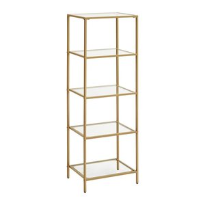 VASAGLE Bücherregal gold 40,0 x 30,0 x 124,5 cm, 1 St.