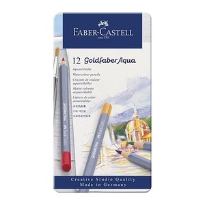 FABER-CASTELL Goldfaber Aqua Aquarellstifte farbsortiert, 12 St.