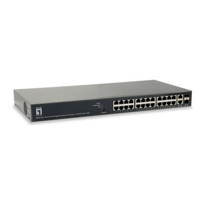 LevelOne PoE Switch 24xGE PoE/+ TURING 185W 19" WebSmart