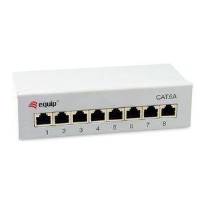 Equip Patchpanel 8xRJ45 Cat6a Desktop 500MHz RAL7035