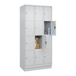 CP Schließfachschrank Classic PLUS lichtgrau 080020-304 S10009, 4 Schließfächer 90,0 x 50,0 x 185,0 cm